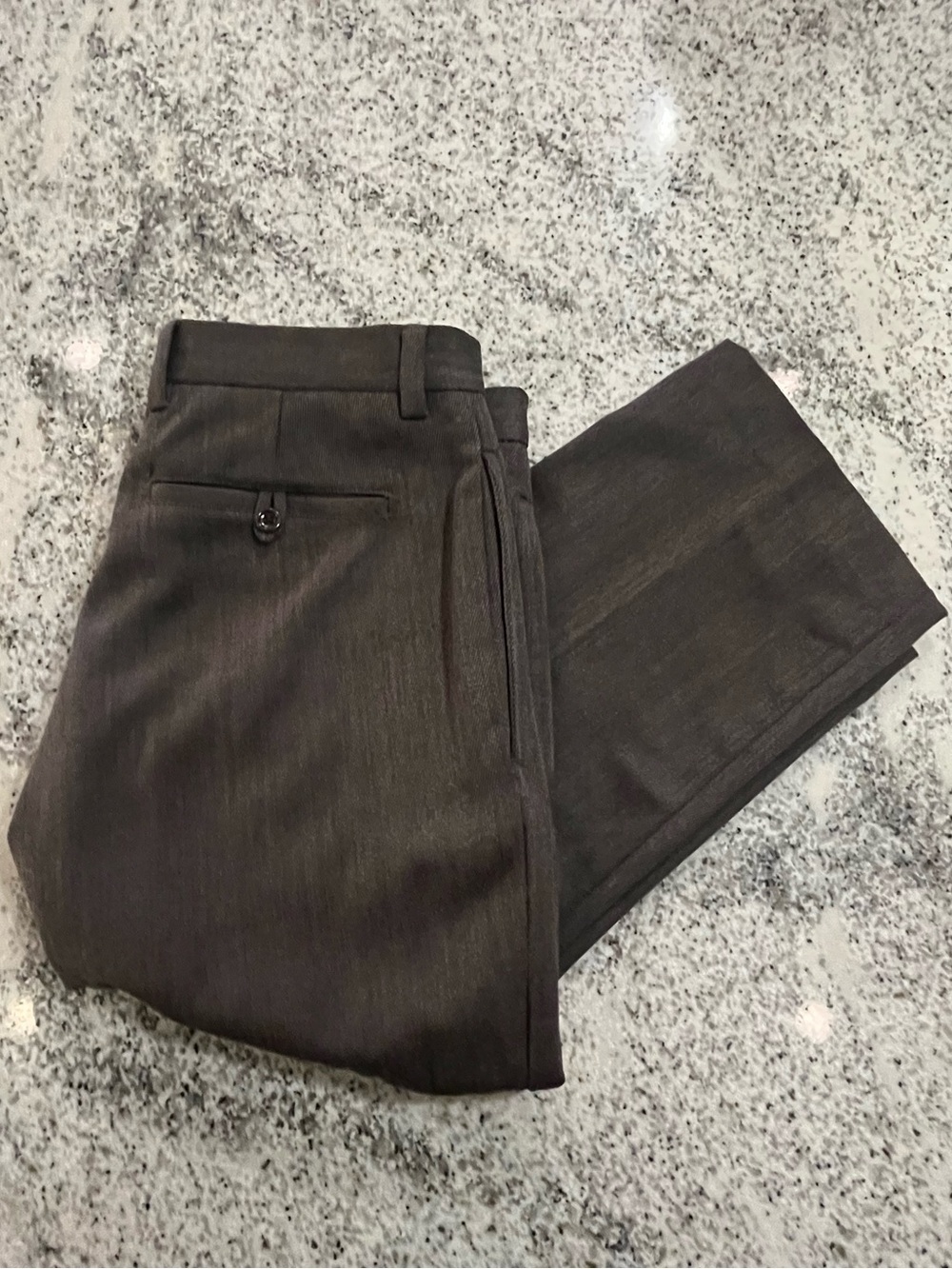 Banana Republic Dress Pants Men’s 36x34 Wool Solid Emerson Heavy Thick Charcoal